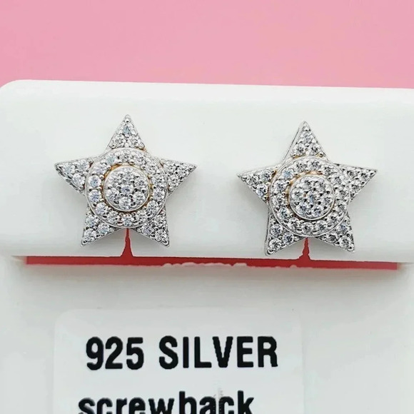 925 Sterling Silver Cubic Zirconia Earrings, U19254580 - Picture 1 of 11